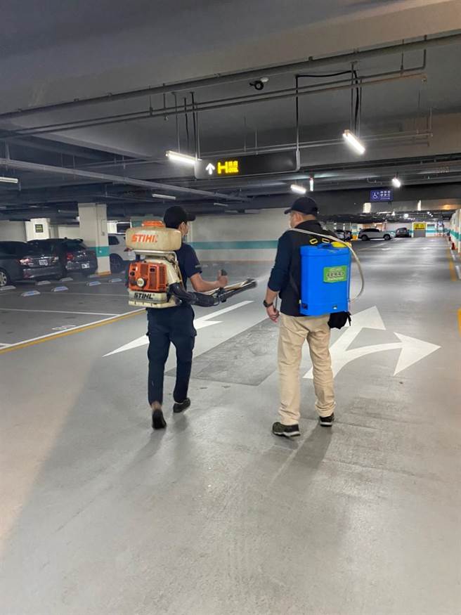 将捷郁金香酒店配合防疫採高规格封馆清消。（将捷郁金香酒店提供）