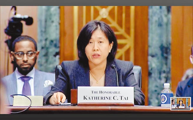 美国贸易代表戴琪。（摘自美国参议院财委会听证会网页／中央社）