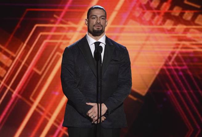 WWE无庸置疑冠军瑞恩斯。（美联社资料照）