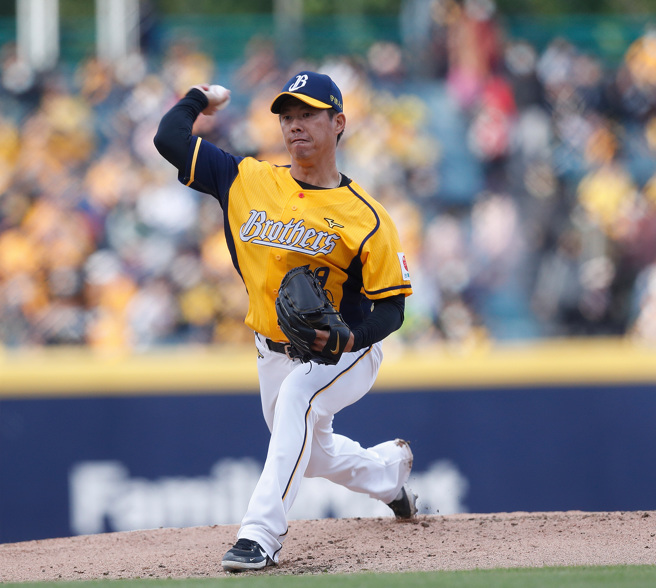 中信兄弟郑凯文。（陈怡诚摄）