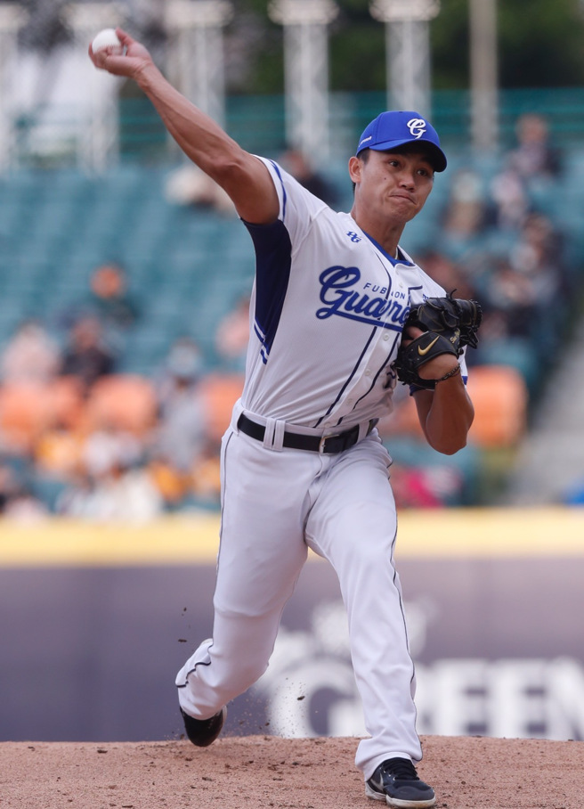 富邦悍将江少庆。（陈怡诚摄）