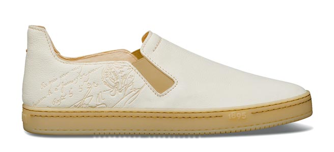 Berluti向來以精緻的皮鞋工藝而為人所知，今年夏季品牌發表了全新Eden鞋履（見圖），不若過往的紳裝皮鞋工藝，改以休閒格調為核心。（Berluti提供）