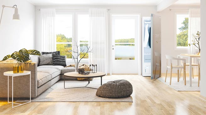 LG styler蒸气电子衣橱拥有不同尺寸及各种外观面版，像奢华镜面款、亚麻纹等不同款式及顏色，为选择最多的品牌。（LG提供）