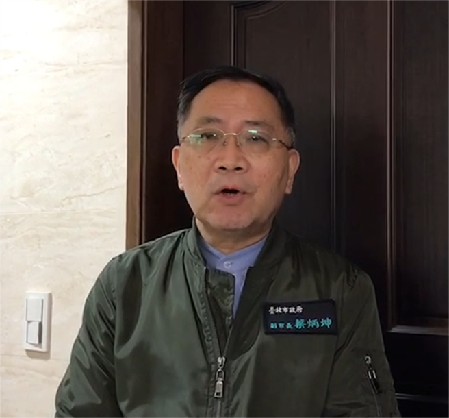 台北市副市长蔡炳坤。（台北市政府提供／张立勋台北传真）