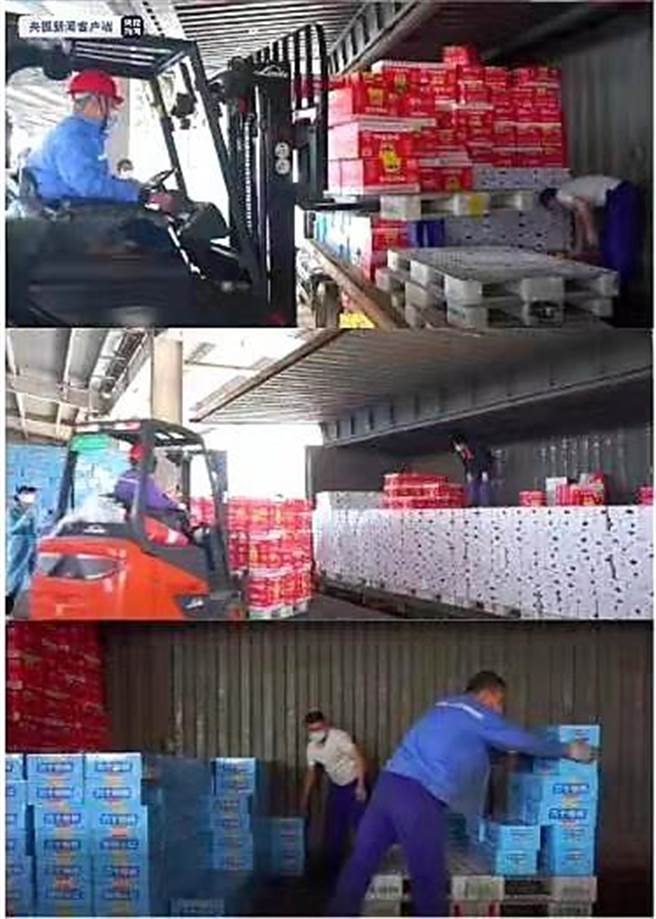 上海建立10个应急保供大仓，保障市民基本生活需求，重点解决最后1公里、最后100米配送问题。（央视新闻截图）