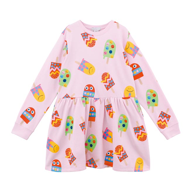 Stella McCartney Kids冰棒印花棉質洋裝5580元。（微風提供）