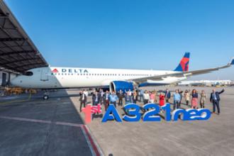 達美航空喜迎首架 A321neo客機  國內線頭等艙全面升級