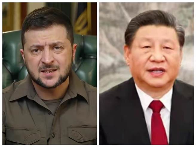 中乌外长日前二度通话后，美媒预测：习近平（右，新华社）与泽伦斯基（左，美联社）会晤可能近期举行。