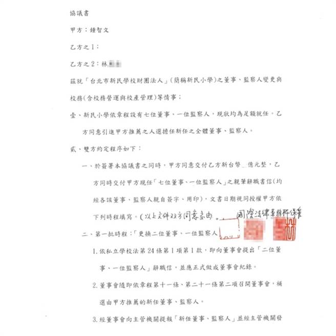 锺智文砸7.6亿换新民7董1监拿下董事会，但他驳斥文件是偽造的。(读者提供)