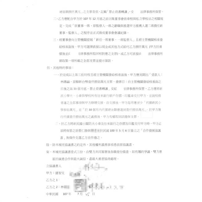 锺智文砸7.6亿换新民7董1监拿下董事会，但他驳斥文件是偽造的。(读者提供)