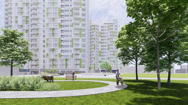 新竹市首座社会住宅「中雅安居」预计兴建地下3层、地上21层、总户数640户，年底动工，2026年完工。（新竹市政府提供示意图／陈育贤新竹传真）