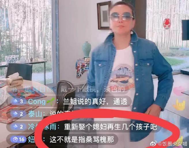 张兰否认并非指桑骂槐。（微博）