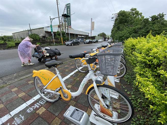嘉义市在外围偏郊地区设YouBike站点，推展YouBike2.0公共自行车。 （廖素慧摄）