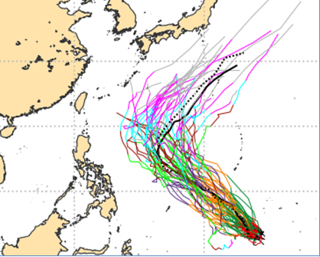 马勒卡颱风今晚生成。（图／翻摄自吴德荣《三立准气象· 老大泄天机》）