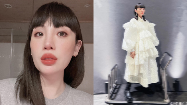 魏如萱日前表演完回家才发现拉炼没拉。（图／FB@魏如萱）