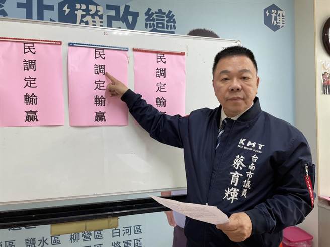 南市議員蔡育輝強調「如果朱主席放任提名亂象繼續延燒，抹殺羅智強爭取提名的權益，他也不排除改用無黨籍參選台南市議員」。（蔡育輝服務處提供／張毓翎台南傳真）