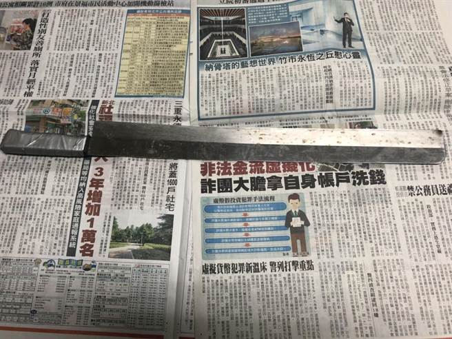 简姓少年持西瓜刀划伤被害人，依法函送少年法庭。（翻摄画面）