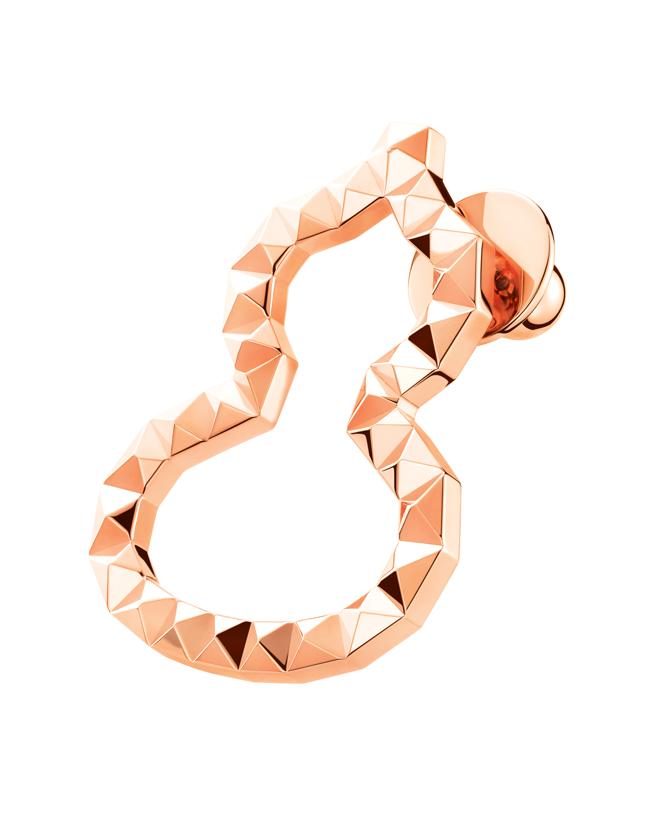 Qeelin歡慶18周年Wulu 18系列玫瑰金胸針，12萬7500元。（Qeelin提供）