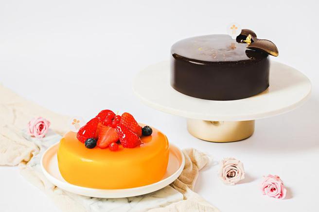 （标榜精品轻奢，烟波新竹湖滨馆推出两款母亲节蛋糕。图／烟波饭店集团）