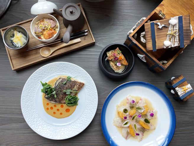 罗伟洲以「海洋航行」为主题打造全新系列菜单。（何书青摄）