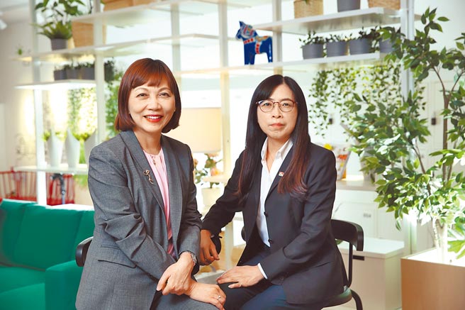 信義房屋攜手台灣微軟，成為全台灣首間導入Microsoft Azure Purview雲端數據治理與Azure Synapse Analytics數據中台的房仲業者。圖為信義房屋副總經理陳麗心（右）及台灣微軟首席營運長陳慧蓉（左）。（信義房屋提供）