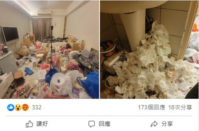 原PO发文抱怨自己将房间租给娇小可爱女后的惨况。（翻摄自脸书社团／租屋「纠纷、问题、租霸、疑难杂症」特区）