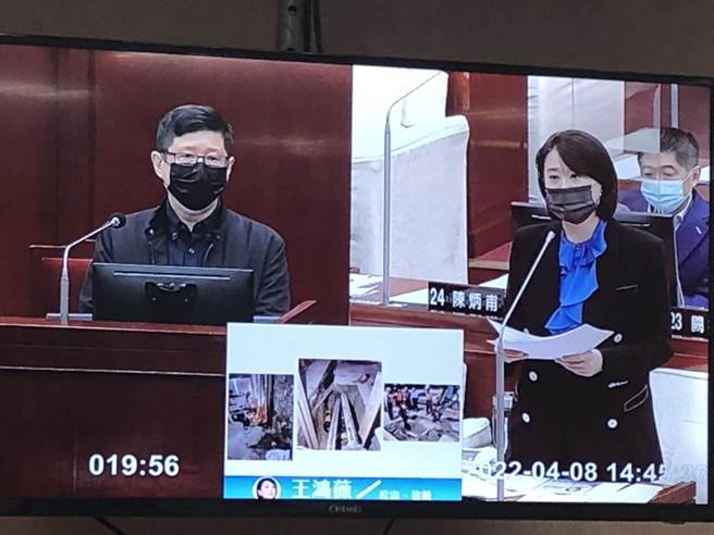 台北市議員王鴻薇質疑北市天然氣管線老舊。（楊亞璇攝）