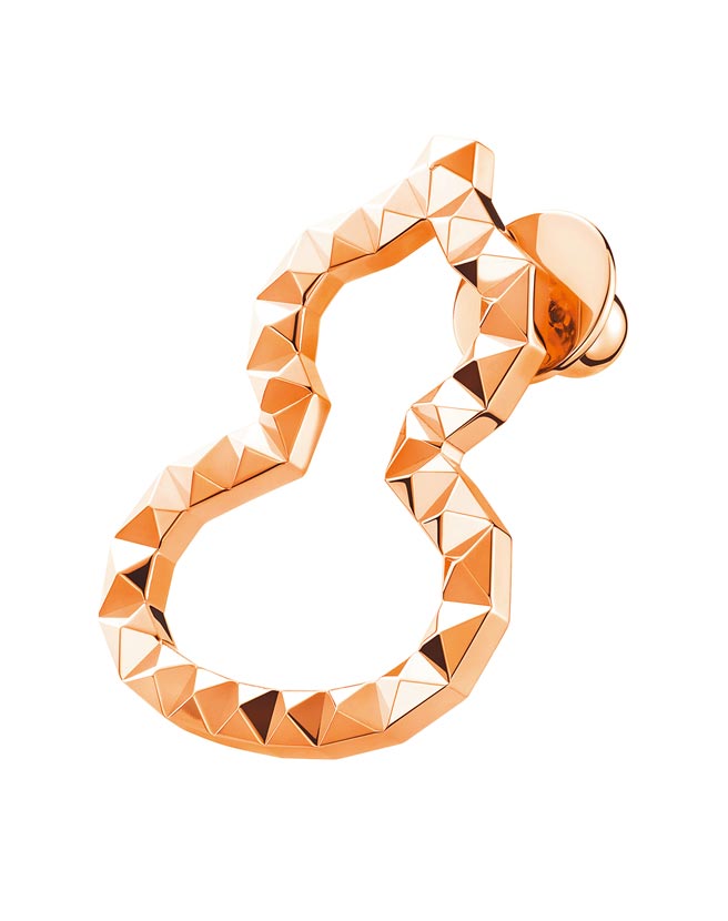 Qeelin歡慶18周年Wulu 18系列玫瑰金胸針，12萬7500元。（Qeelin提供）