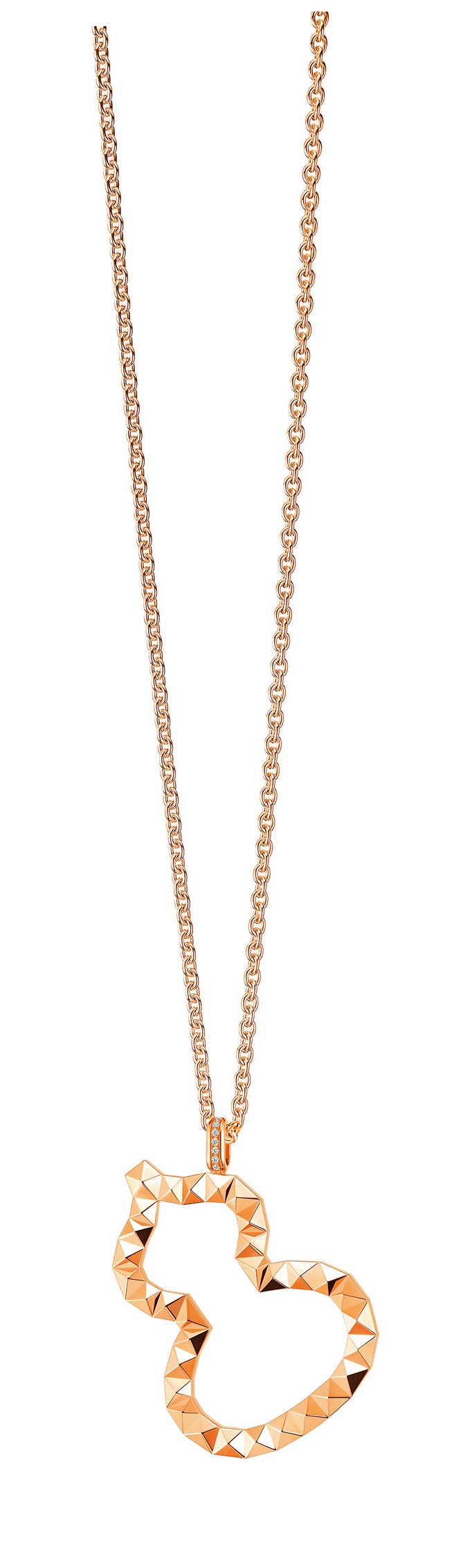 Qeelin歡慶18周年Wulu 18系列玫瑰金吊墜（大），18萬7500元。（Qeelin提供）