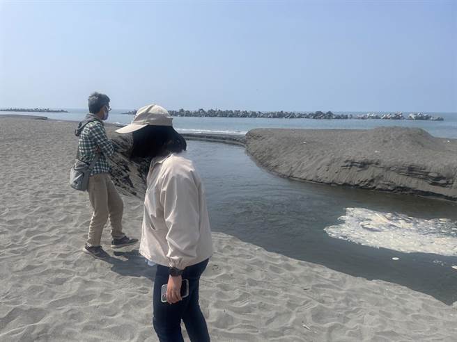 该水道用看的不知水深浅。（市议员邱于轩提供／洪靖宜高雄传真）