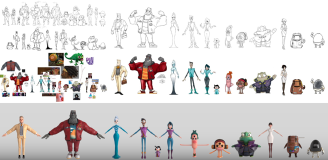 制作动画须注重每个细节的精神，包括服装、表情都须设定好顏色、确认风格，才能精确传达创作者的意图。(摄影／林家贤)