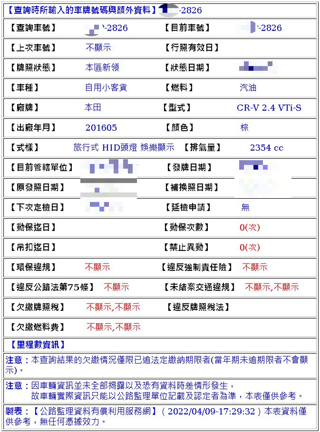 有名正妹的爱车在国道休息站被A伤，好心人留便条纸写出肇逃车辆车牌，网友还帮调车籍资料助攻。（翻摄自爆废公社二社）