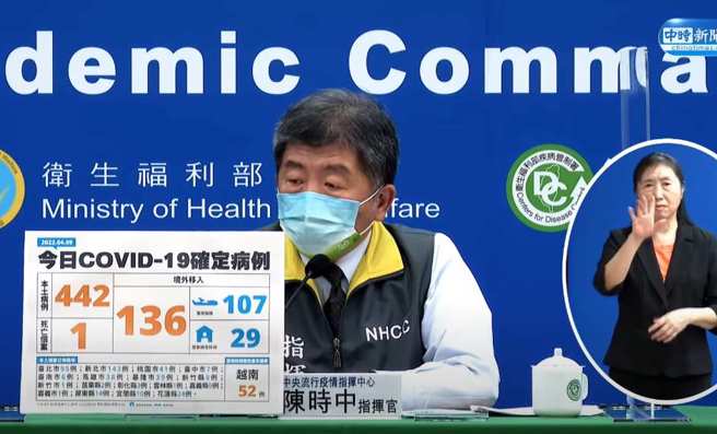 卫福部长、指挥中心指挥官陈时中昨记者会要开口讲话时，出现4声鼻息声，让医师看担忧。(中时新闻网YouTube)