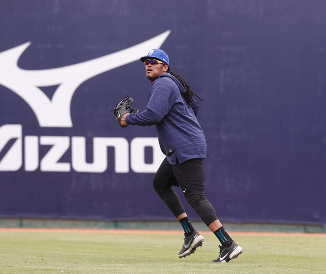 富邦悍将洋炮霸帝士。（资料照，陈怡诚摄）