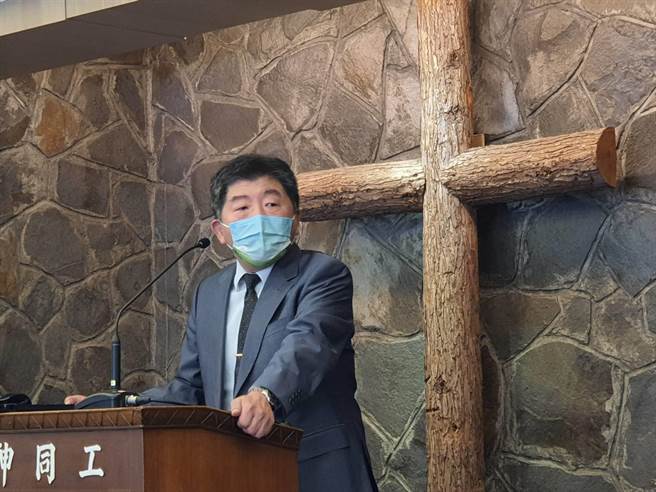 衛福部長陳時中今受邀前往義光教會進行專題演講。（陳人齊攝）