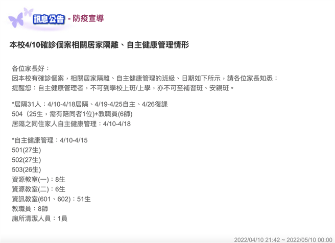 高雄光华国小爆确诊停课，185师生遭匡列。（柯宗纬翻摄）