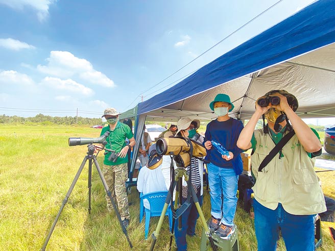 沙崙农场累计有129种鸟类现踪，光是保育类就有29种，是重要鸟类栖地，吸引鸟友们前来赏鸟。（曹婷婷摄）