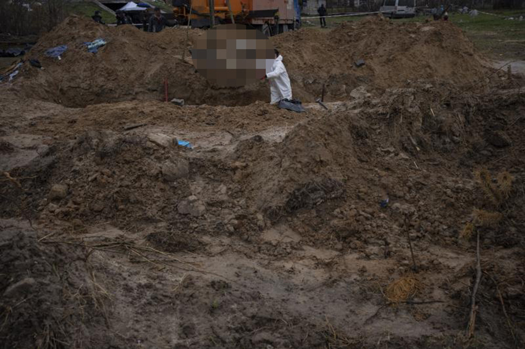 乌国检察总长称，首都基辅周围至今已发现1222具遗体。（美联社）(photo:ChinaTimes)