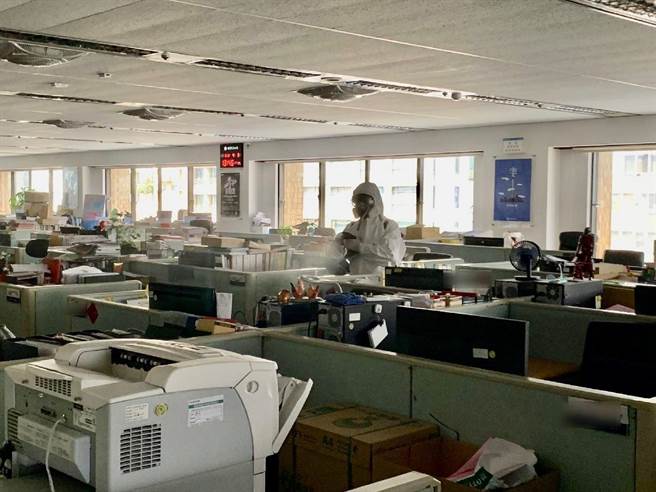 台電總公司進行清毒。（台電提供）