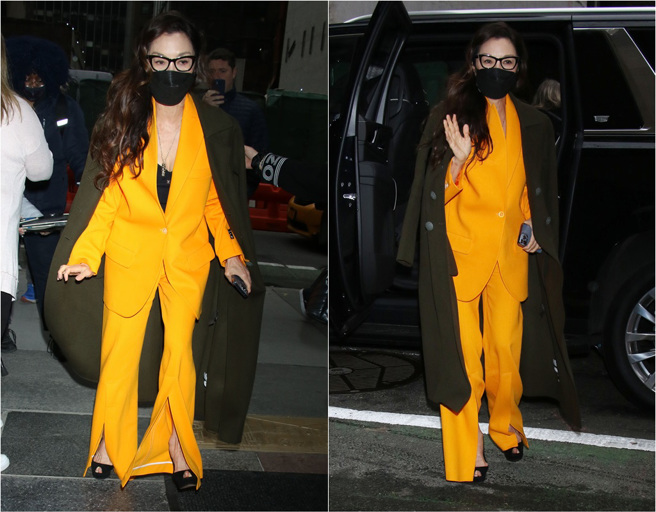 楊紫瓊自新冠確診中痊癒後首度露面，整個人暴瘦，看上去有些憔悴。(達志提供)