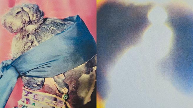 高雄65歲婦人檢查角膜驚見媽祖身影，讓信仰虔誠的婦人感念巧合的神蹟。（洪啟庭提供／袁庭堯高雄傳真）