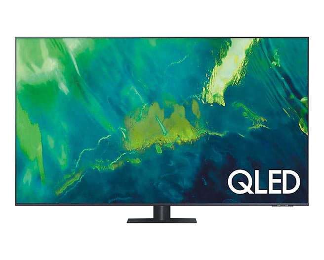 三星QLED 4K量子電視Q70A、Q60A系列，能重現真實原色的細緻色階，Q70A系列更配備遊戲玩家模式，共推出9款尺寸，定價2萬6900元起。（三星提供）