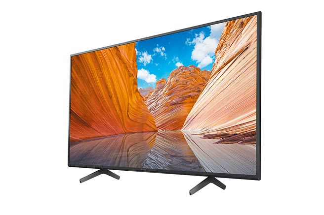 Sony的X80J系列4K液晶智慧顯示器，搭載Sony獨家進階4K HDR超極真影像處理器X1，定價3萬4900元。（Sony提供）