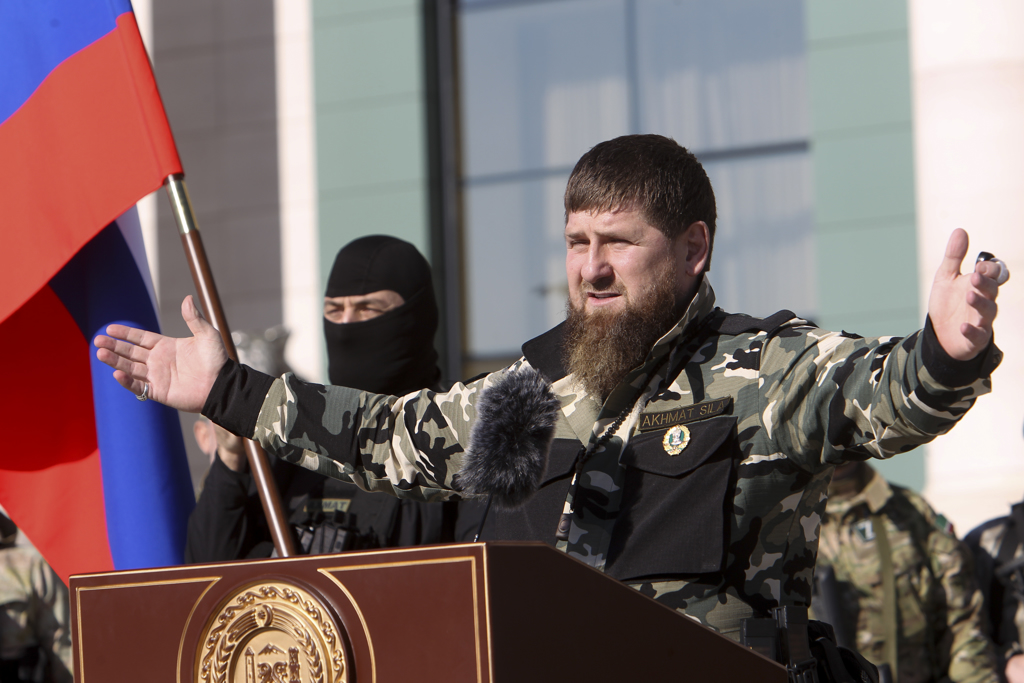 车臣共和国（Chechen）总统卡德罗夫（Ramzan Kadyrov）。图/美联社(photo:ChinaTimes)