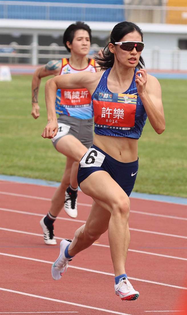 入選聽奧國手的許樂，在台中市全國身障運動會田徑項目中，勇奪8個項目金牌，締造8金大滿貫的驚人紀錄。（中市運動局提供／謝瓊雲台中傳真）
