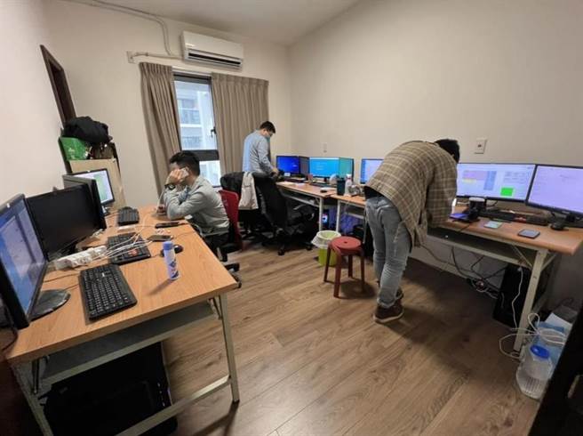 洗钱机房藏身台中乌日某大楼内。（翻摄照片／高雄洪靖宜传真）