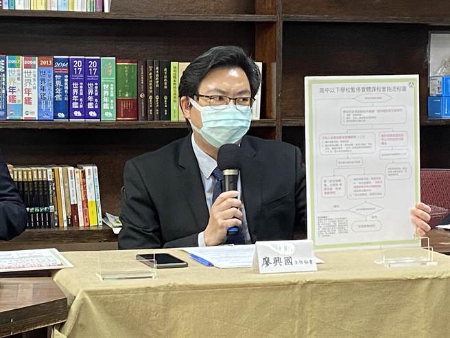 教育部主秘廖兴国表示，今年统测及国中会考如期举行。（林志成摄）