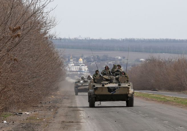 俄罗斯已经前往东部顿巴斯集结军力。(图/路透社) 