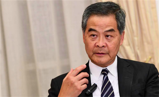 大陆全国政协副主席、香港前特首梁振英。（中新社）