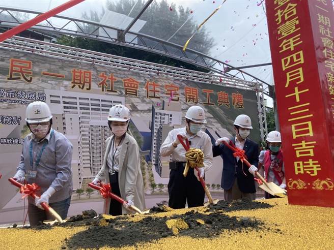 台北市万华区福民1期社会住宅13日开工，兴建1栋地上16层、地下3层建筑物，可提供131户社宅，预计2025年8月完工。（张立勋摄）